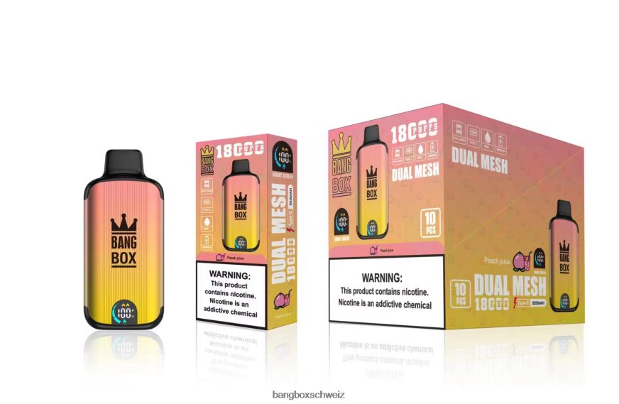 Bang Box Schweiz 26T82H91 Pfirsichsaft | Bang Box 18000 Züge