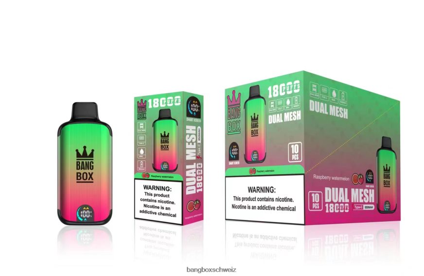 Bang Box Schweiz 26T82H97 Himbeer-Wassermelone | Bang Box 18000 Züge
