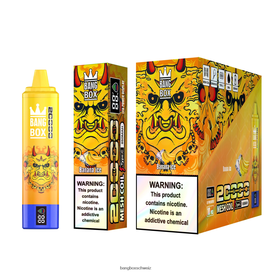 Bang Box Vape 26T82H57 Bananeneis | Bang Box 20.000 Züge intelligenter Bildschirm