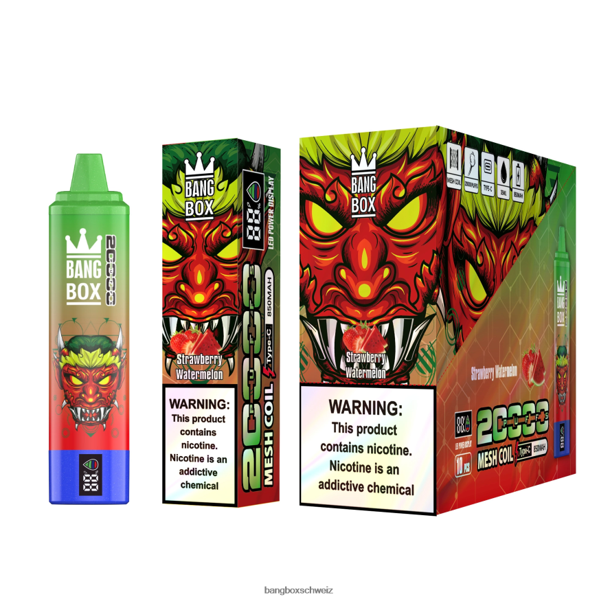 Bang Box Vape Kaufen 26T82H52 Erdbeerwassermelone | Bang Box 20.000 Züge intelligenter Bildschirm