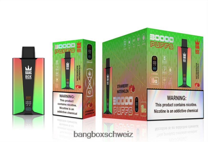 Bang Box Vape 26T82H75 Erdbeerwassermelone | Bang Box 30.000 Züge intelligenter Bildschirm