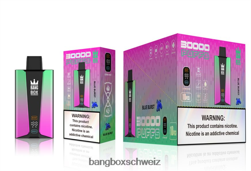 Bang Box Vape Kaufen 26T82H82 blauer Ausbruch | Bang Box 30.000 Züge intelligenter Bildschirm