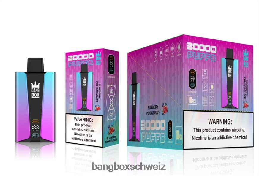 Bang Box Zürich 26T82H80 Blaubeer-Pomgerante | Bang Box 30.000 Züge intelligenter Bildschirm