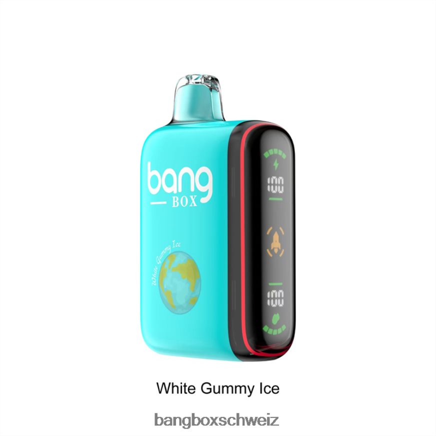 Bang Box Kaufen 26T82H30 weißes Gummieis | Bang Box 9000–18000 Züge, intelligente Leistungsanzeige