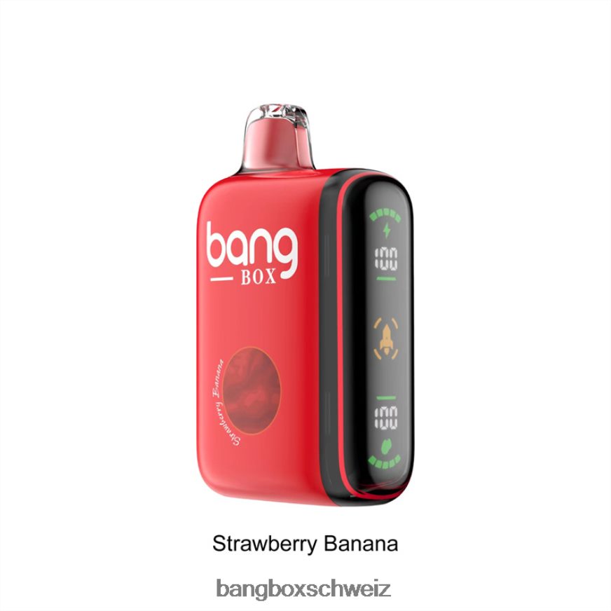Bang Box Schweiz 26T82H25 Erdbeerbanane | Bang Box 9000–18000 Züge, intelligente Leistungsanzeige