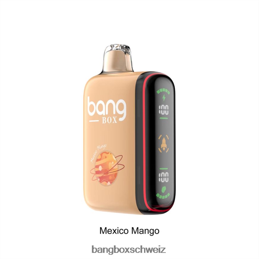 Bang Box Schweiz 26T82H31 mexikanische Mango | Bang Box 9000–18000 Züge, intelligente Leistungsanzeige