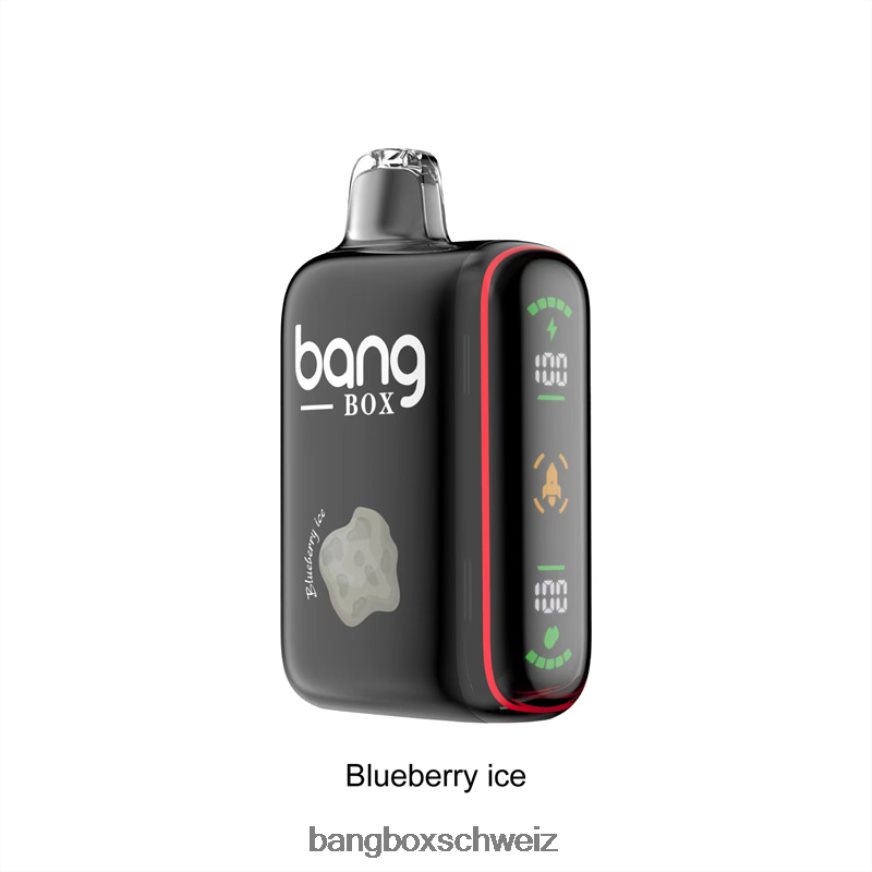 Bang Box Zürich 26T82H32 Blaubeereis | Bang Box 9000–18000 Züge, intelligente Leistungsanzeige