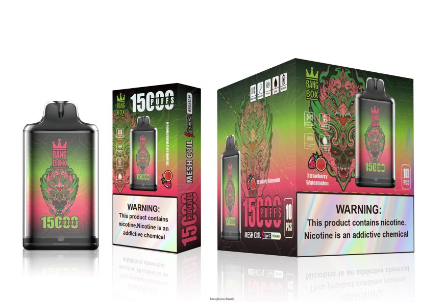 Bang Box Schweiz 26T82H103 Erdbeerwassermelone | Bang Box s1-15000 Züge