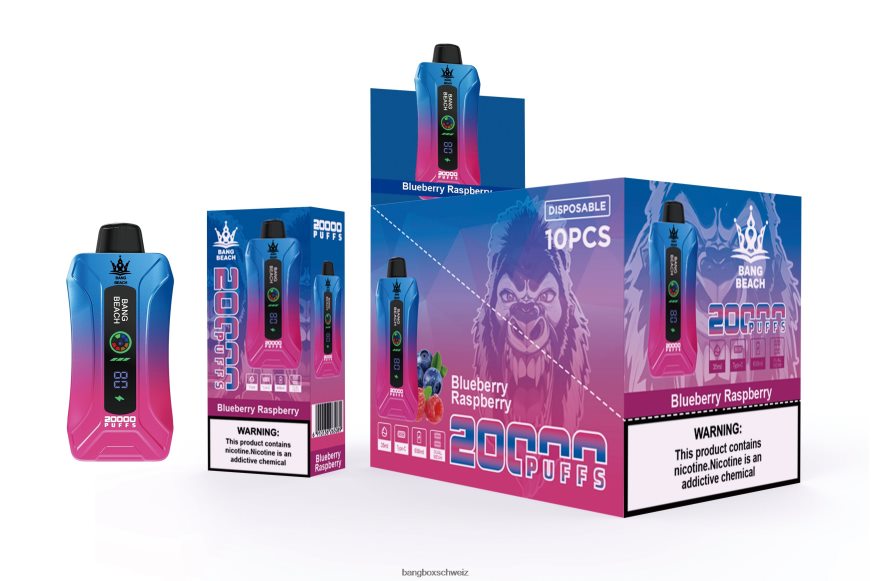 Bang Box Kaufen 26T82H12 Blaubeer-Himbeere | Bang Beach 20000 Züge Smart Screen Vape