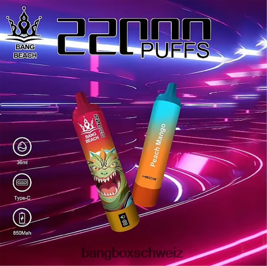 Bang Box Kaufen 26T82H24 Pfirsich-Mango | Bang Beach 22000 Züge intelligenter Bildschirm