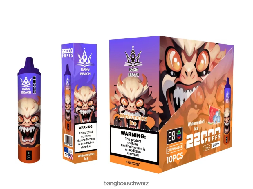Bang Box Vape Kaufen 26T82H22 Wassermeloneneis | Bang Beach 22000 Züge intelligenter Bildschirm