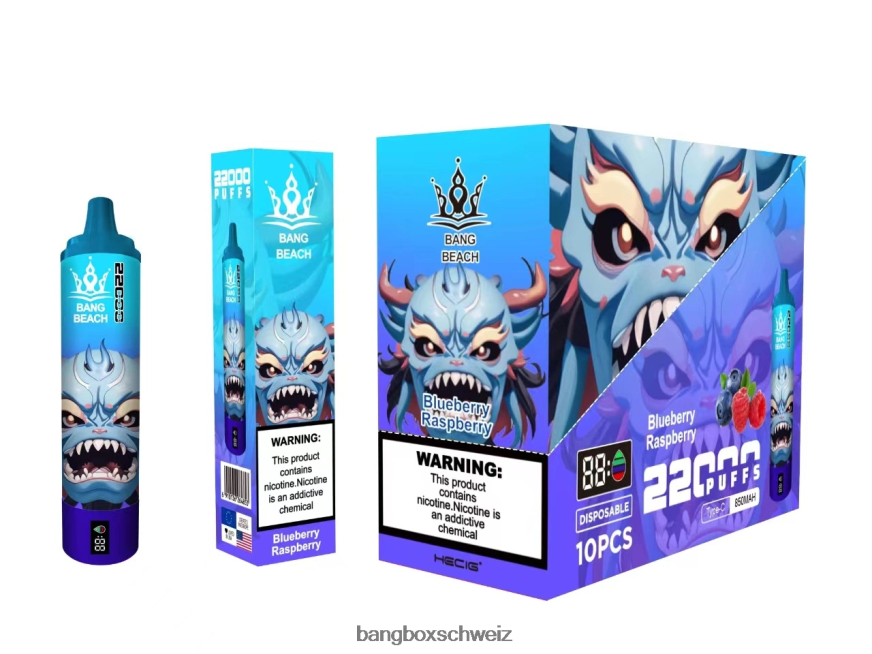 Bang Box Zürich 26T82H14 Blaubeer-Himbeere | Bang Beach 22000 Züge intelligenter Bildschirm